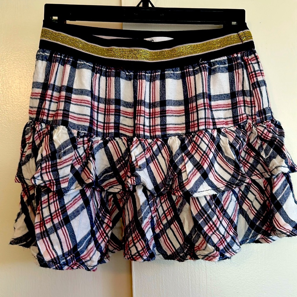 Flannel ruffled skirt S